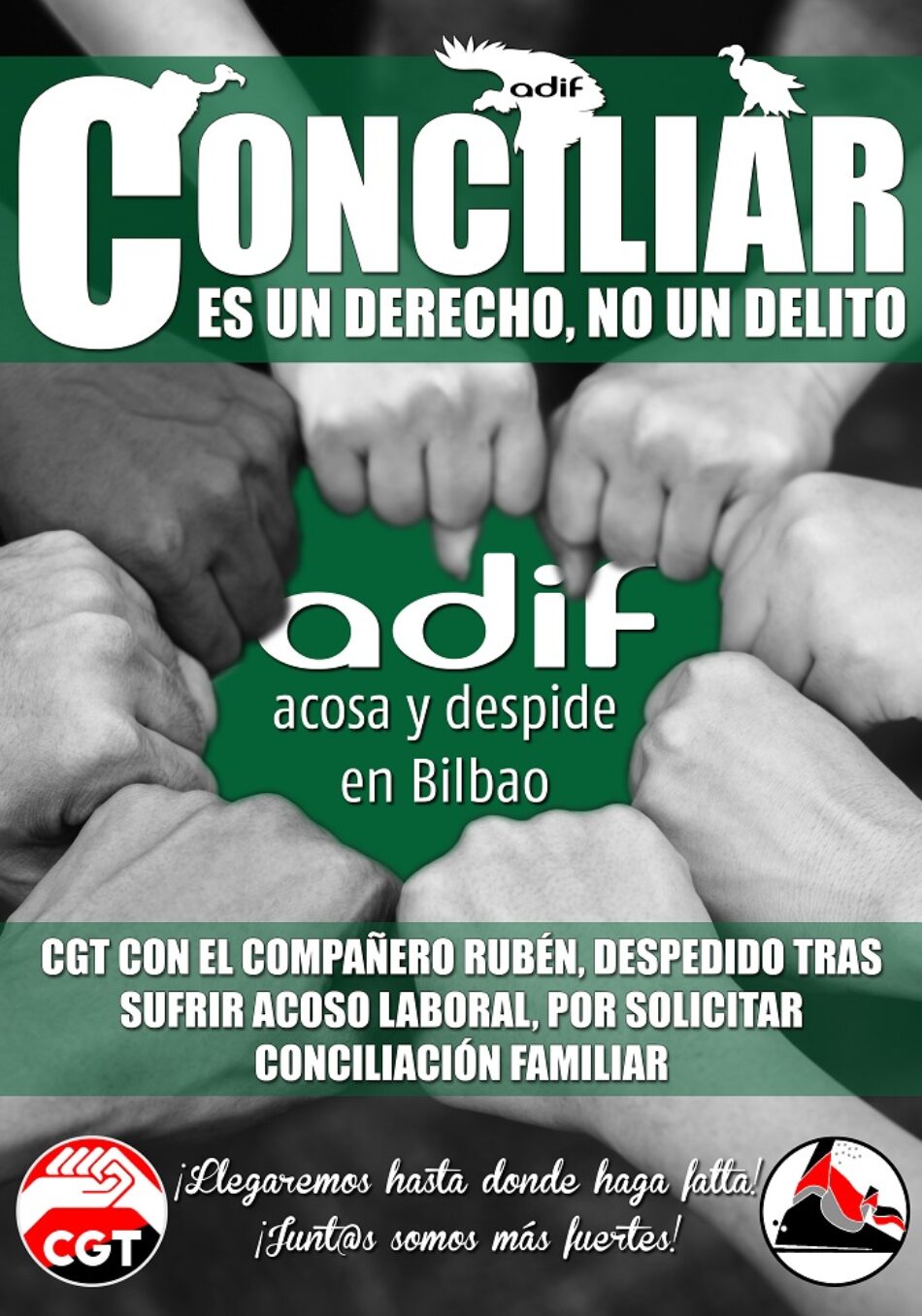 En ADIF se acosa y despide, cuando un trabajador reclama su derecho a la conciliación familiar