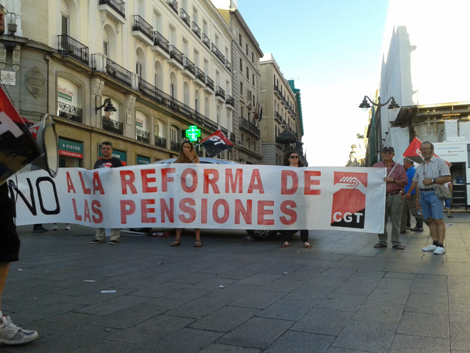 CGT convoca a la concentración por unas pensiones públicas “suficientes”