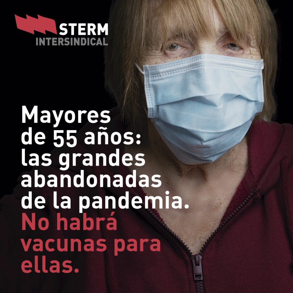 STERM exige a las administraciones que busquen soluciones para la vacunación de los mayores de 55 años en la Región de Murcia