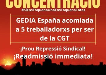 Concentración contra los despidos en GEDIA España S.L.