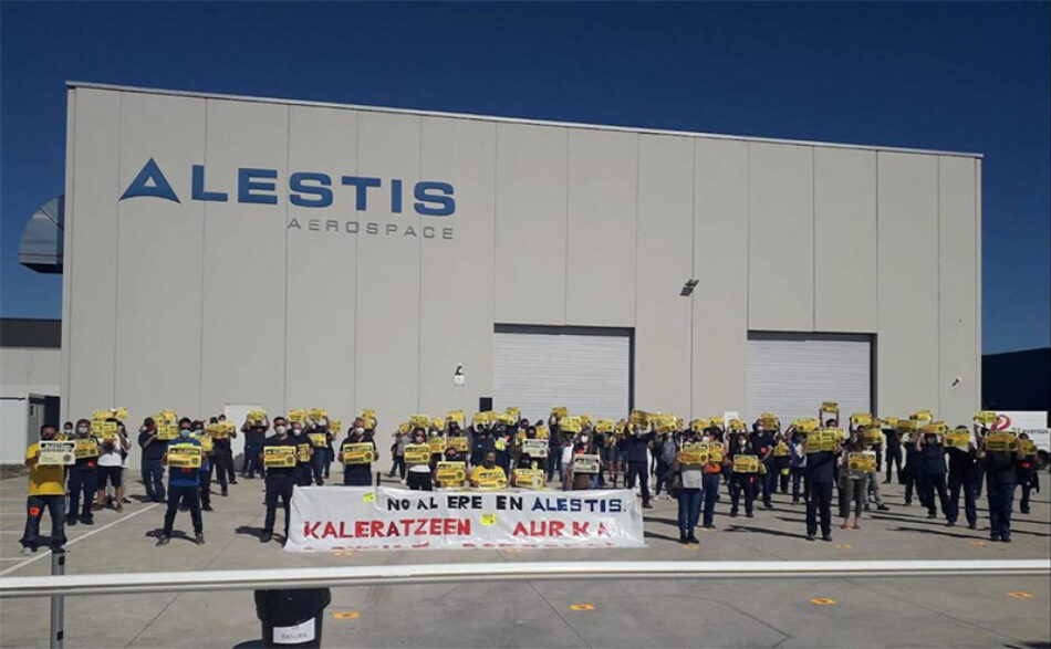 Piden readmisión de todos los trabajadores despedidos en Alestis Aerospace