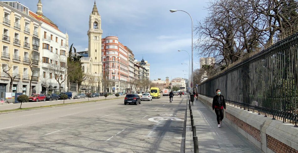 Asociaciones vecinales y de peatones y ciclistas piden la apertura de itinerarios peatonales y de bicicletas en los grandes parques cerrados por el temporal Filomena