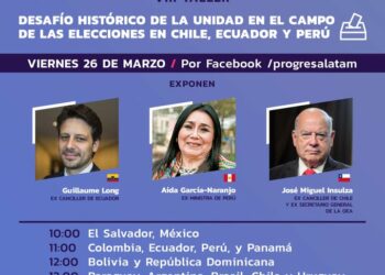 Tres elecciones en un día: VIII taller del Grupo de Puebla abordará el desafío de la unidad en los próximos comicios de Chile, Perú y Ecuador