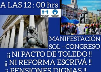 Coordinadora General de Pensionistas de Madrid convoca una manifestación en defensa del Sistema Público de Pensiones el 20 de marzo
