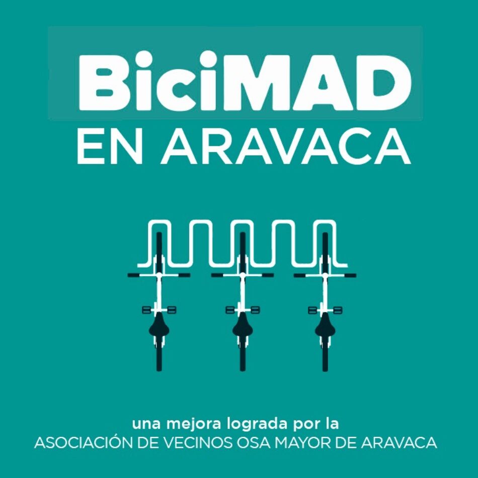 BICIMAD llegará a Aravaca gracias al empuje de la Asociación Vecinal Osa Mayor