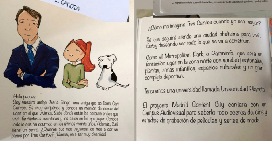 La Asociación Vecinal de Tres Cantos pide la retirada de un cuento infantil editado por el Ayuntamiento por ser un “pasquín” de propaganda política