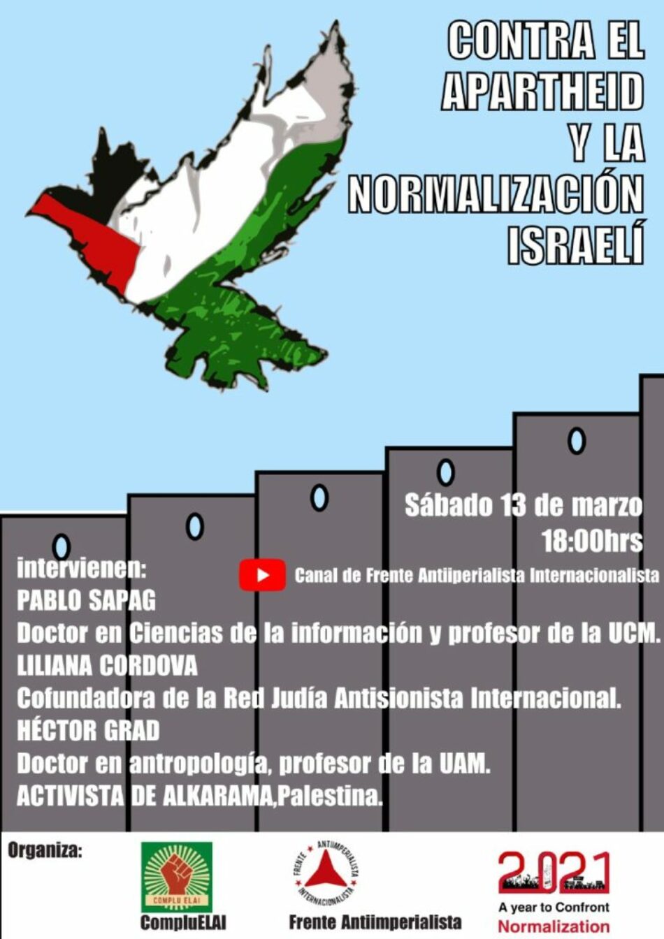 Acto contra el apartheid y la normalización israelí