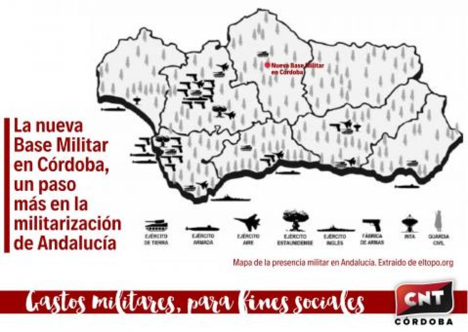 La nueva base logística del Ejército de Tierra en Córdoba. Un nuevo paso en la militarización de Andalucía
