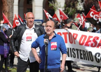 CGT advierte al Ministerio de Trabajo del Gobierno de PSOE-Unidas Podemos que plantarán cara a cualquier intento de desalojo de su sede de la calle Alenza en Madrid