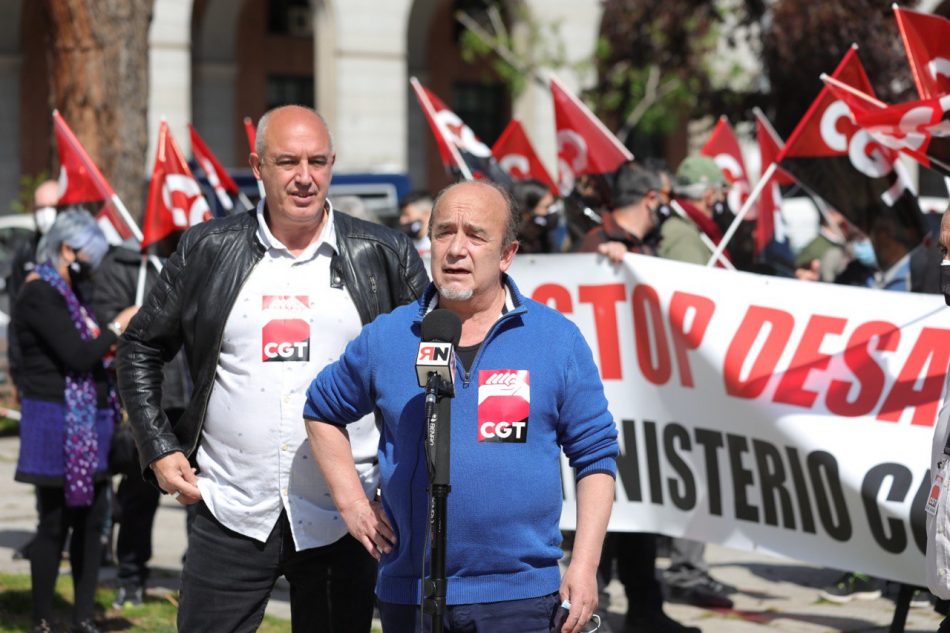 CGT advierte al Ministerio de Trabajo del Gobierno de PSOE-Unidas Podemos que plantarán cara a cualquier intento de desalojo de su sede de la calle Alenza en Madrid