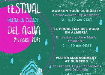 La V edición del Festival del Agua se celebrará online el próximo sábado 24 de abril debido a la Covid-19