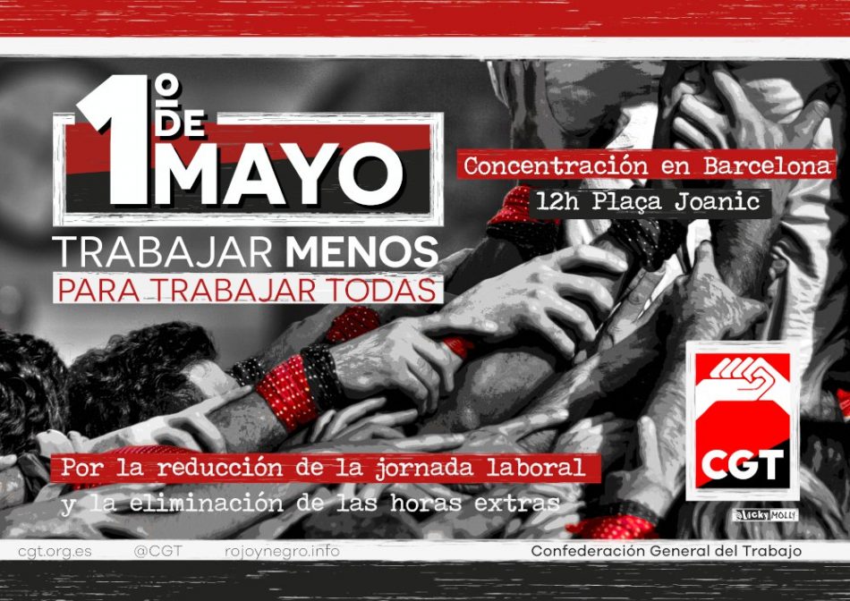 Concentración en Barcelona el 1 de mayo: «¡Reformas laborales. NO! Trabajar menos para trabajar todas»