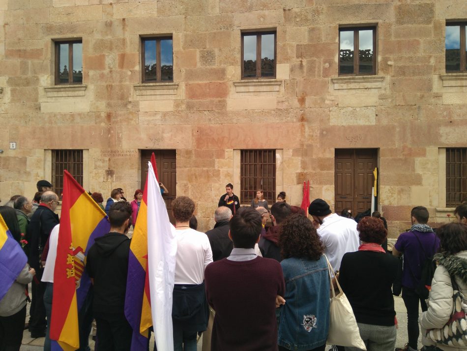 Colectivos estudiantiles homenajean al Magisterio Republicano en Salamanca
