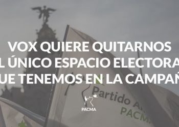 PACMA presenta alegaciones al recurso de VOX contra la adjudicación del único espacio electoral que tendrá el Partido Animalista