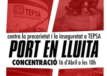 La Direcció de TEPSA posa en risc el port de Barcelona i la plantilla, per la falta de seguretat