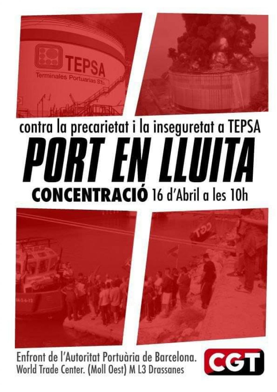 La Direcció de TEPSA posa en risc el port de Barcelona i la plantilla, per la falta de seguretat