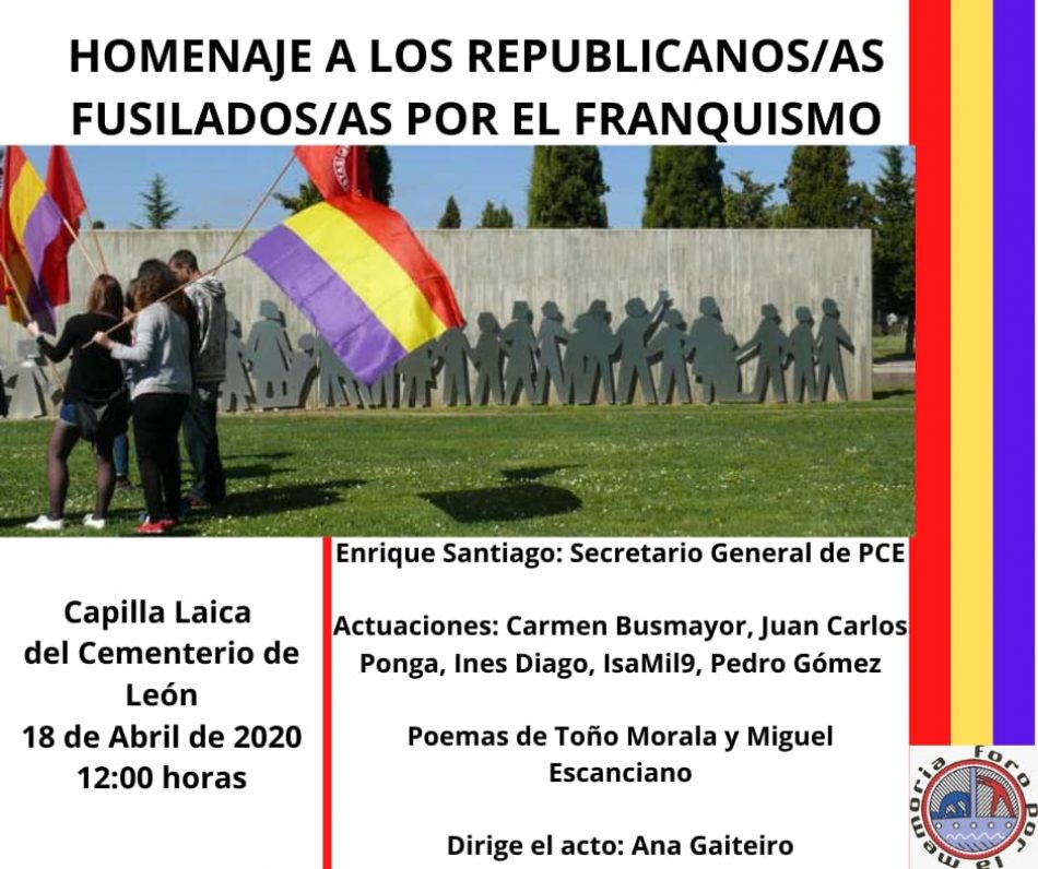 Acto de homenaje a las y los fusilados por el franquismo en León