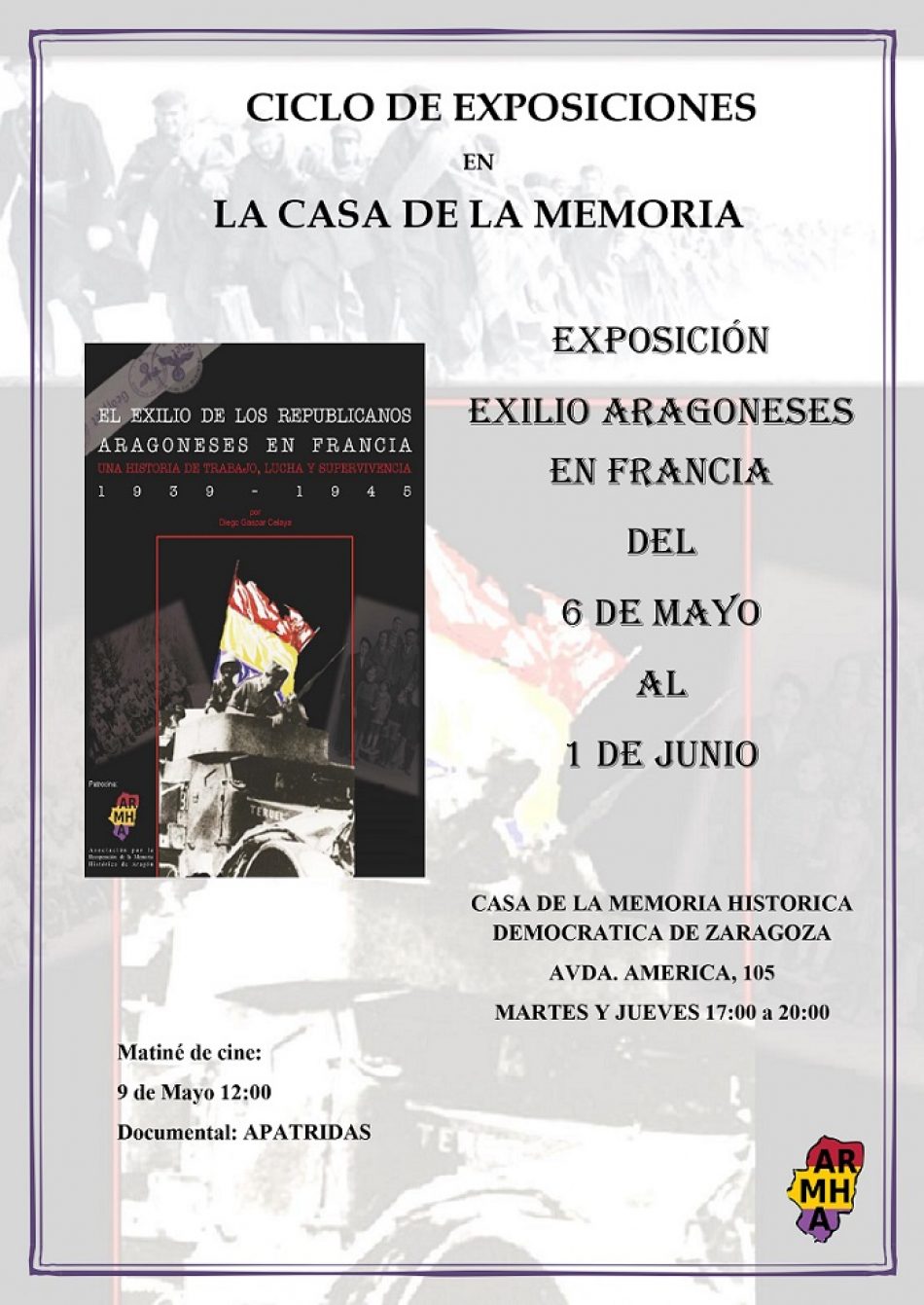 Ciclo de exposiciones y documentales continua en la Casa de la Memoria de Zaragoza