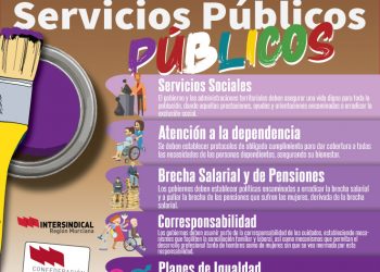 Campaña de la Confederación Intersindical exigiendo que los servicios públicos realmente sean públicos