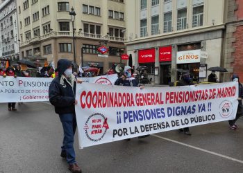 Coordinadora General de Pensionistas de Madrid convoca manifestación el próximo 22 de mayo, desde la Puerta del Sol al Congreso de los diputados