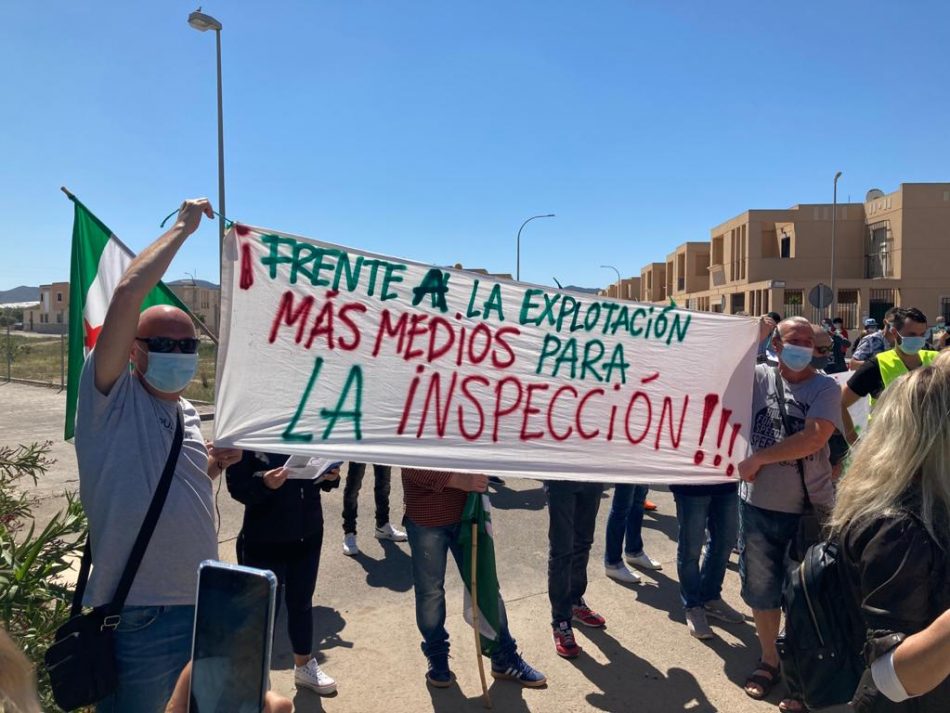 Manifestación por los derechos de los trabajadores del campo convocada por el sindicato Soc-SAT