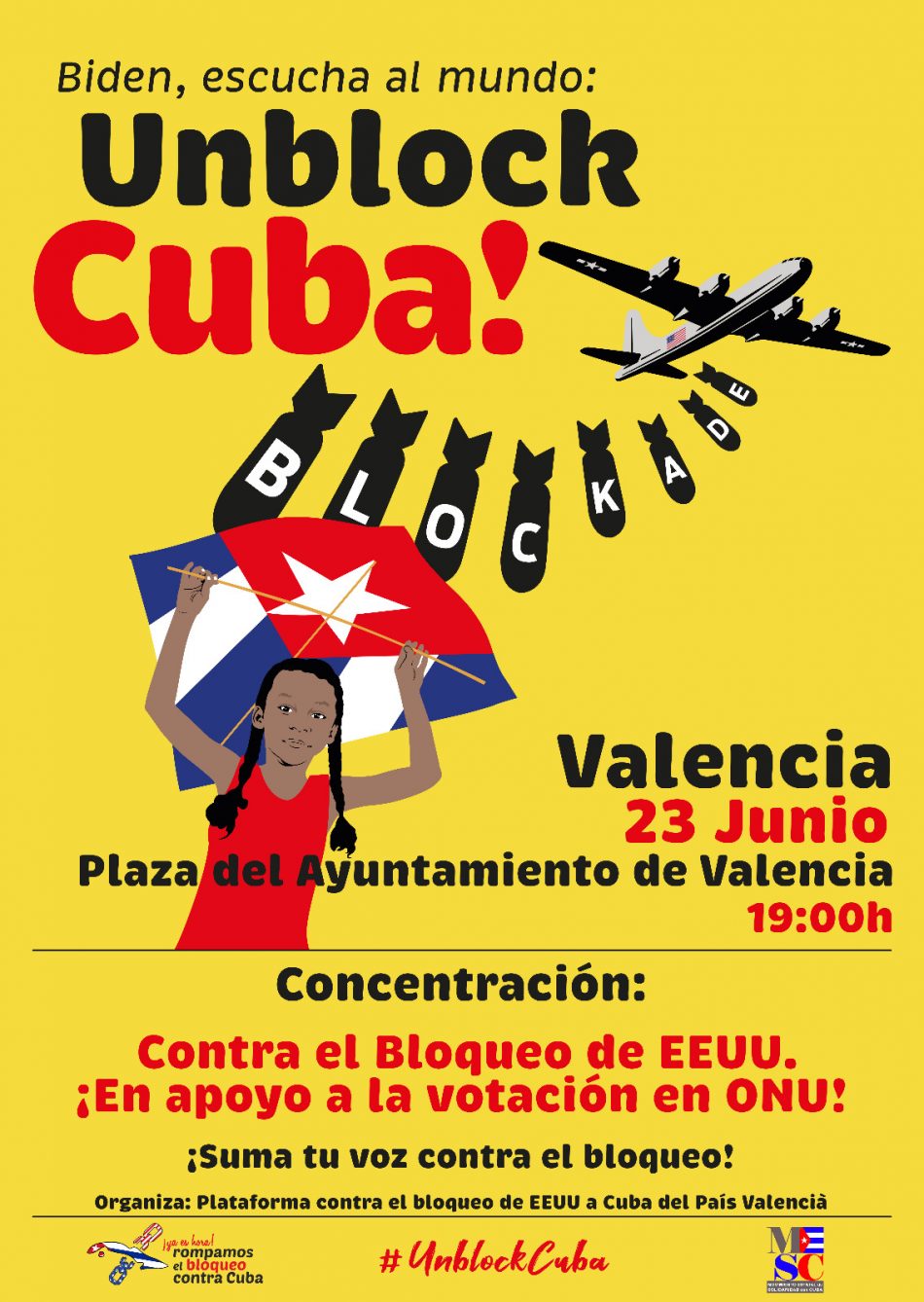 La Plataforma contra el bloqueo de EEUU a Cuba del País Valencià presenta las acciones en apoyo a la votación en la ONU