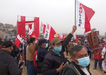 La campaña de Pedro Castillo llegó a Lima