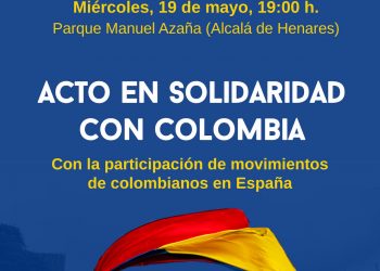 Acto en Solidaridad con Colombia en el Parque Manuel Azaña de Alcalá de Henares