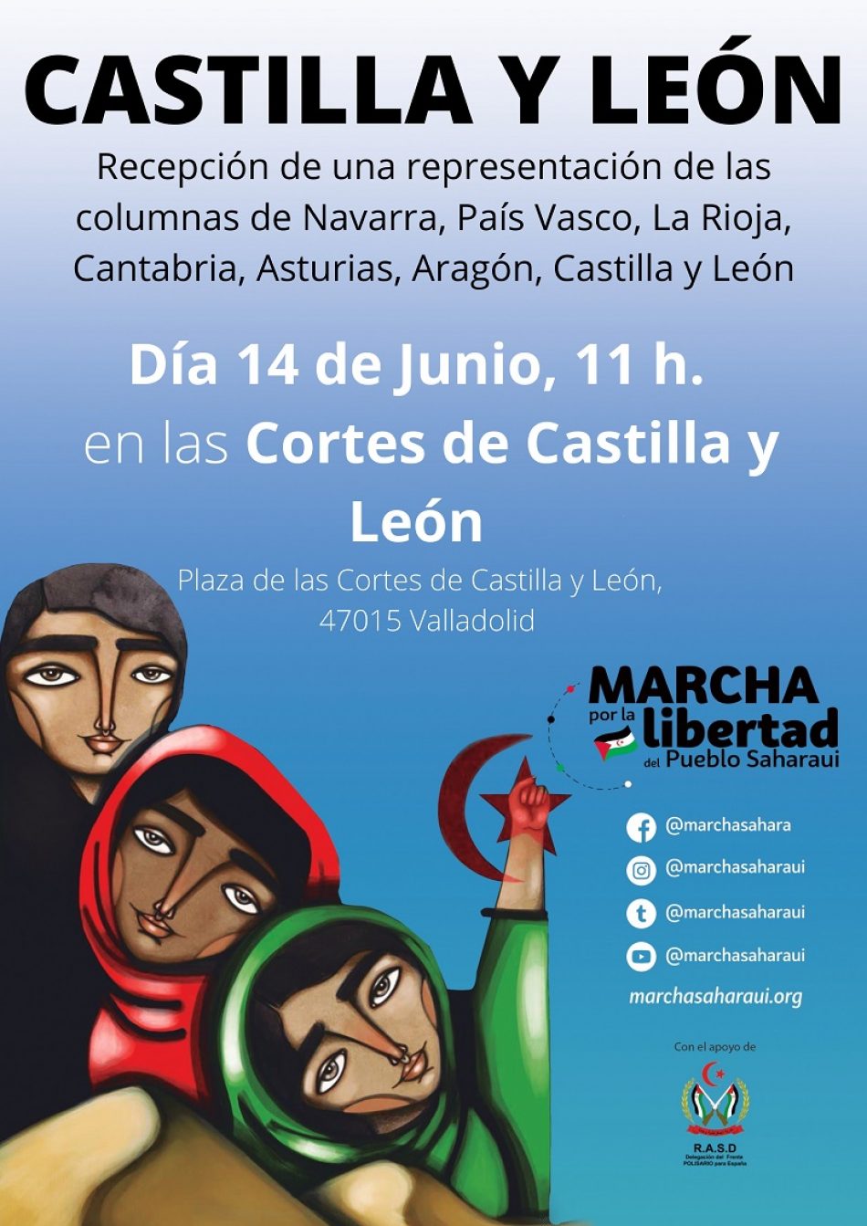 Izquierda Unida Castilla y León apoya las Marchas en defensa de la Libertad del Pueblo Saharaui