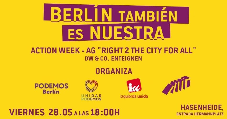 Unidas Podemos Berlín llama a la movilización por el derecho a la vivienda