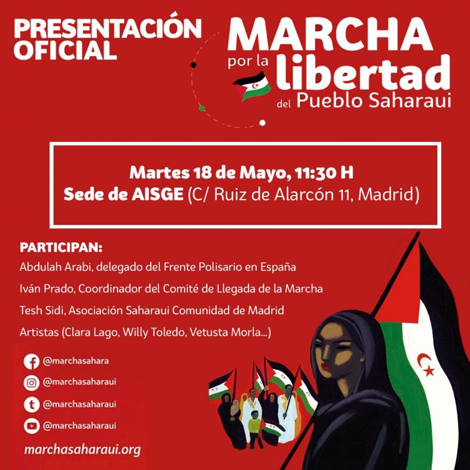 Arranca la Marcha por la Libertad del Pueblo Saharaui en Madrid