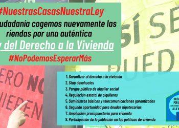 La ciudadanía cogemos nuevamente las riendas por una auténtica Ley del Derecho a la Vivienda