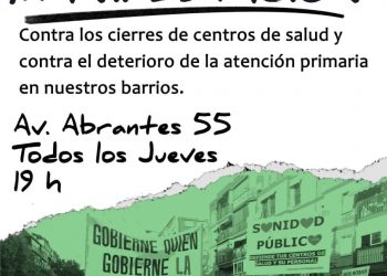 Manifestación contra el cierre del centro de salud de Abrantes y en defensa de la Atención Primaria en Carabanchel