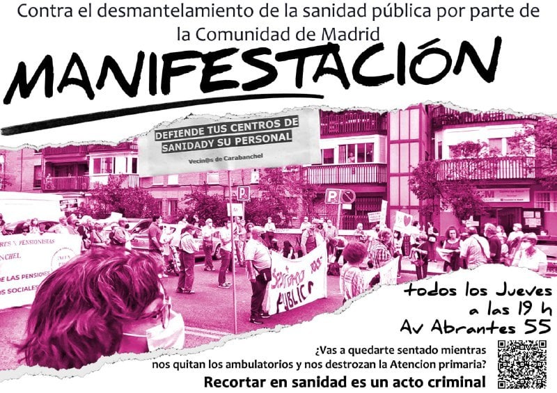 Manifestación contra el cierre del centro de salud de Abrantes y en ...