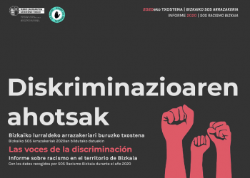 SOS Racismo Bizkaia presenta el informe de 2020 «Diskriminazioaren ahotsak. Las voces de la discriminación»