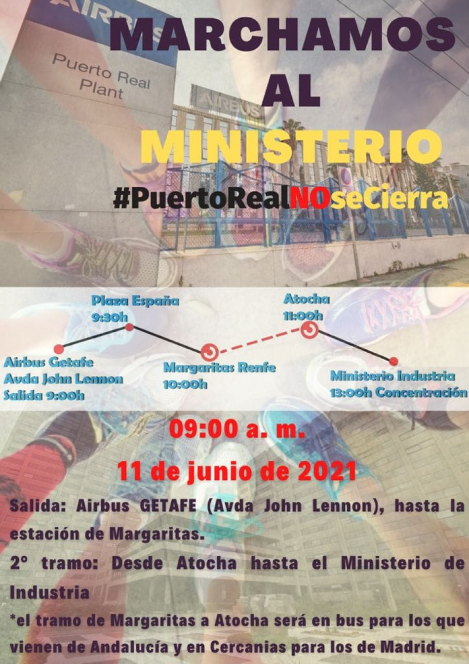 El Secretario General de FESIM-CGT llama a marchar al Ministerio de Industria el 11 de mayo: #PuertoRealNOseCierra