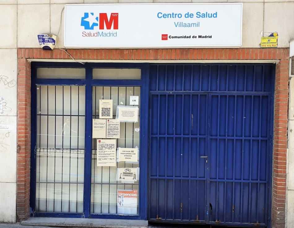 IU Madrid denuncia el cierre del Centro de Salud de Villaamil y anima a la participación en la movilización vecinal