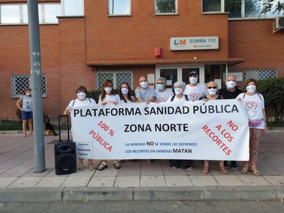 La Plataforma en Defensa de la Sanidad Pública de la Zona Noroeste de Madrid, alarmada por los datos de la Covid-19