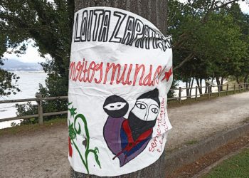 Acto con la delegación marítima zapatistas en Madrid