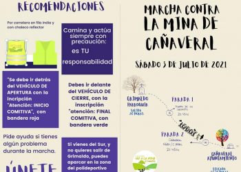 Marcha contra la Mina de Cañaveral el próximo sábado 3 de julio