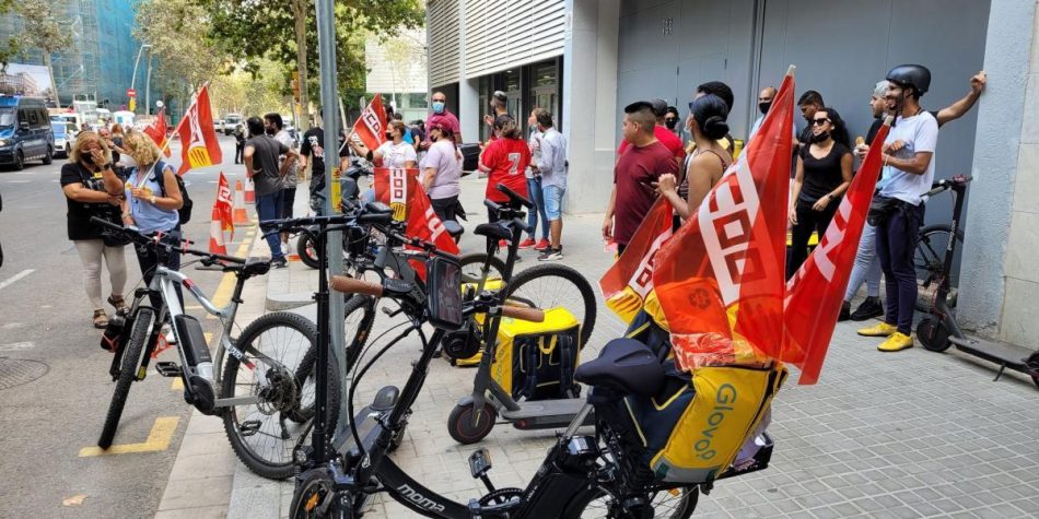 Éxito de la primera jornada de huelga en supermercados de Glovo, con un seguimiento total