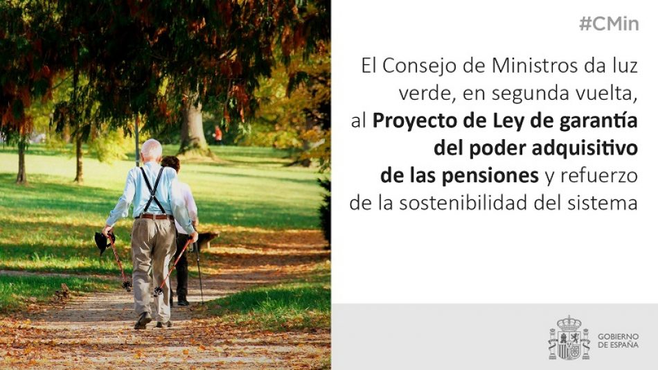 CCOO: «La aprobación del proyecto de Ley de pensiones es un paso más para retomar el consenso político y social»
