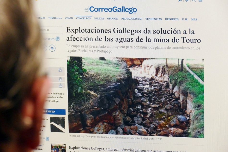 Lluvia de críticas a la manipulación informativa de El Correo Gallego a favor de la mina de Touro