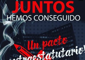 CNT Barcelona: «firma del convenio extraestatutario en Mediaproducción, SLU y Globomedia, SL»