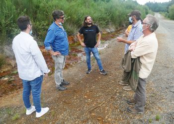 Antón Sánchez y Alberto Lema visitan la zona afectada por la mina de Touro y rechazan totalmente su reapertura