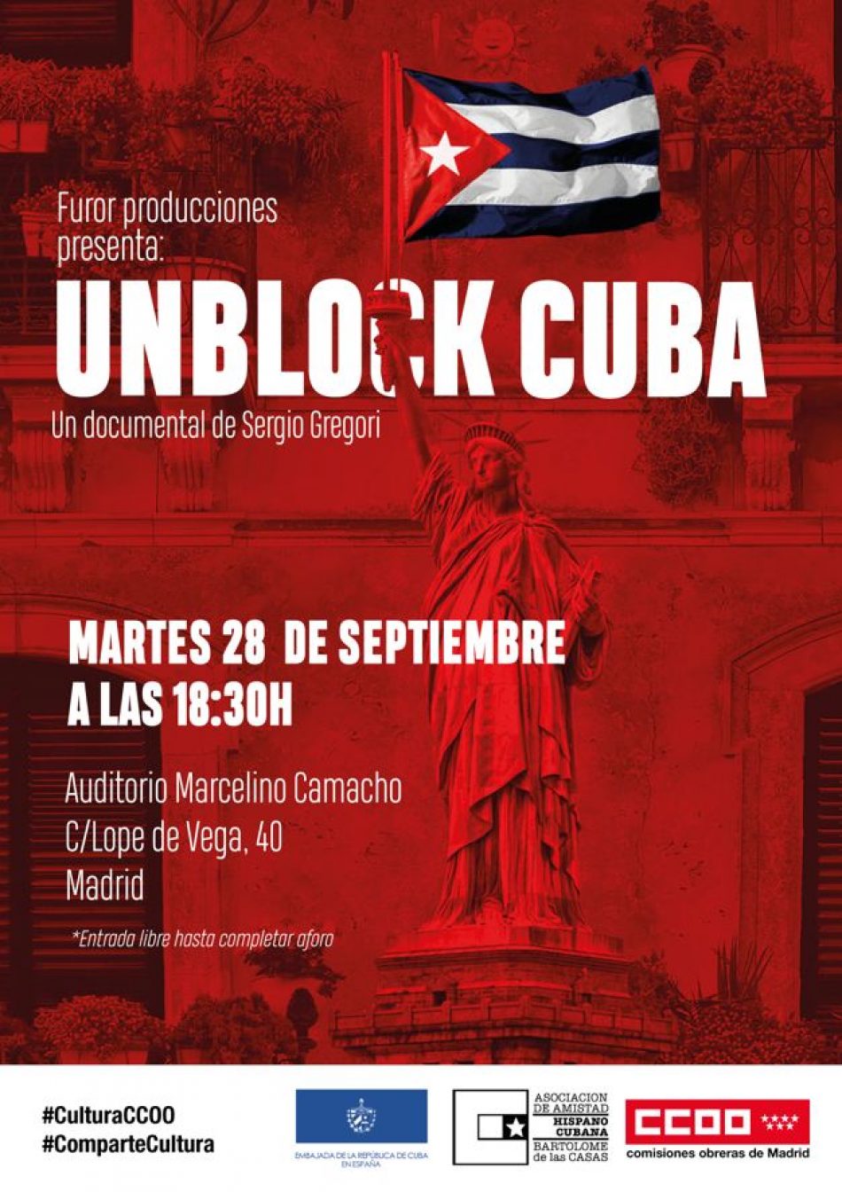 El largometraje ‘Unblock Cuba’ se estrenará el 28 de septiembre en la sede de CCOO en Madrid