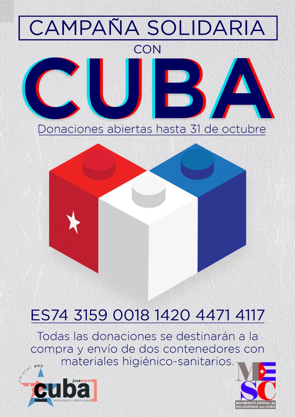 Lanzan una campaña solidaria para enviar dos contendores con material sanitario a Cuba desde Valencia