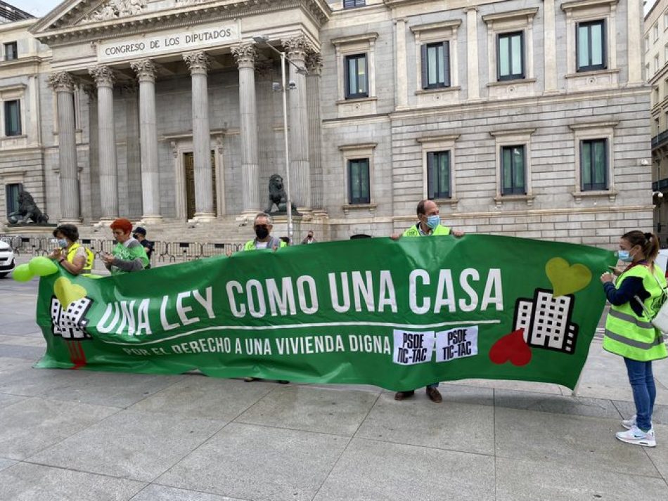 #PSOEtictac: Organizaciones sociales, sindicatos y nueve partidos políticos impulsan una Ley de Vivienda que contempla la regulación del precio del alquiler