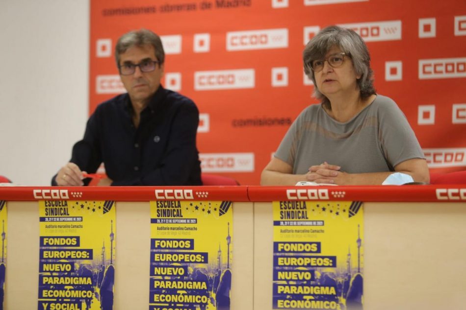 La secretaria general de CCOO Madrid, Paloma López, carga contra las políticas del gobierno de Ayuso