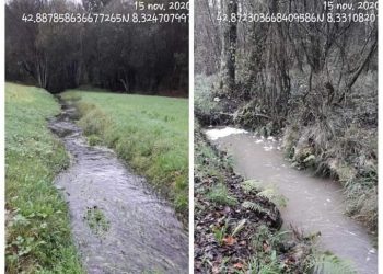Denuncian daños medioambientales al río Pucheiras por el impacto de la mina de Touro